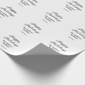 Happy Feiertage hinzufügen Name Datum Jahr einfach Geschenkpapier (Ecke)