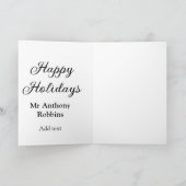Happy Feiertage hinzufügen Name Datum Jahr einfach Karte (Innenseite)