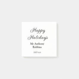 Happy Feiertage hinzufügen Name Datum Jahr einfach Post-it Klebezettel