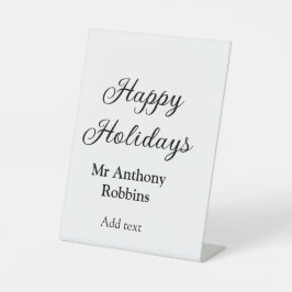 Happy Feiertage hinzufügen Name Datum Jahr einfach Sockelschild