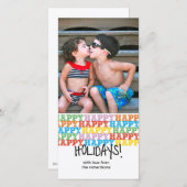 Happy Feiertagskarte (Vorne/Hinten)