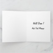 Happy Female gerade bestanden Medical Exam Card Karte (Innenseite)