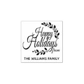 HAPPY FERIEN aus Familienname Typografy Urlaub Gummistempel (Prägung)