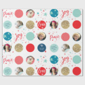 HAPPY FERIEN Foto Spot Freude Liebe Frieden Rotes  Geschenkpapier (Flach)