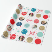 HAPPY FERIEN Foto Spot Freude Liebe Frieden Rotes  Geschenkpapier (Ungerollt)