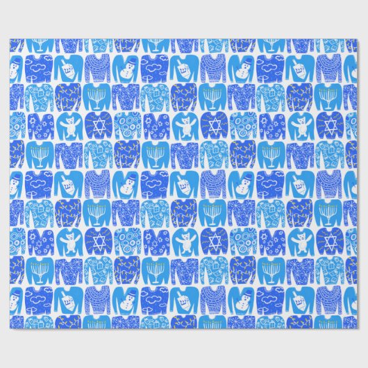 HAPPY FERIEN Funny Ugly Hannukah Sweaters Geschenkpapier (Flach)