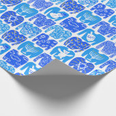 HAPPY FERIEN Funny Ugly Hannukah Sweaters Geschenkpapier (Ecke)