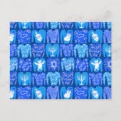 HAPPY FERIEN Funny Ugly Hannukah Sweaters Postkarte (Vorderseite)