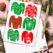 HAPPY FERIEN Funny Ugly Xmas Sweaters Postkarte