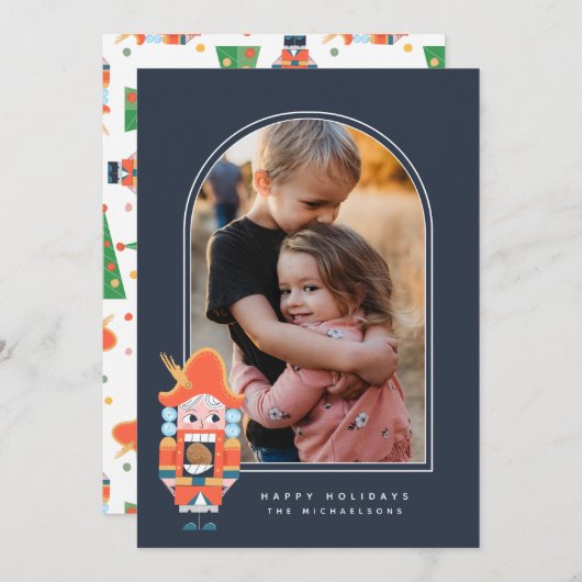 HAPPY FERIEN NUTCRACKER Fügen Sie Ihr Foto hinzu (Vorne/Hinten)