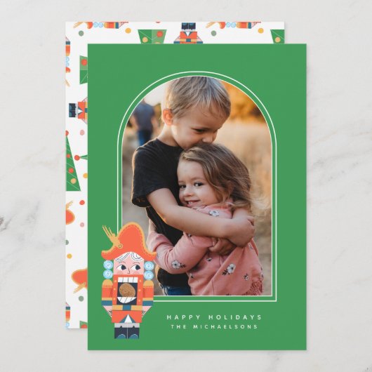 HAPPY FERIEN NUTCRACKER Fügen Sie Ihr Foto hinzu (Vorne/Hinten)