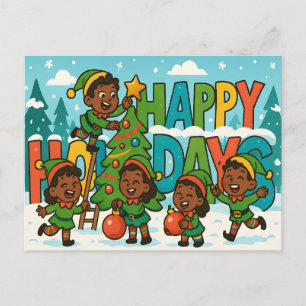 HAPPY FERIEN Postcard Postkarte
