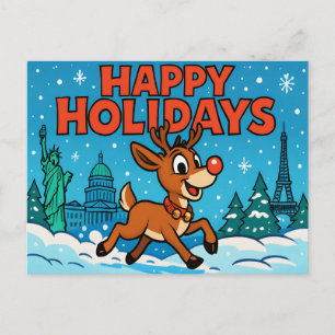 HAPPY FERIEN Postcard Postkarte