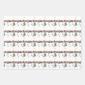 Happy Ferien Schnee Spaß Packung Papierblätter Geschenkpapier Set (Vorderseite 3)