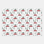 Happy Ferien Schnee Spaß Packung Papierblätter Geschenkpapier Set (Vorderseite)