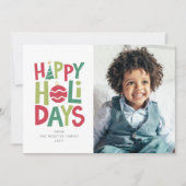 Happy Ferien Spaß bunte Fotokarte Feiertagskarte (Vorderseite)