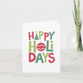 Happy Ferien Spaß farbenfroh handgehabt Feiertagskarte