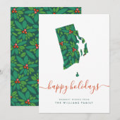 HAPPY FERIEN Warme Wünsche von Rhode Island (Vorne/Hinten)