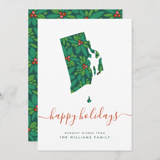 HAPPY FERIEN Warme Wünsche von Rhode Island (Vorne/Hinten)