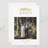 HAPPY FERIEN WINTER BRANCH FEIERTAGSKARTE (Vorne/Hinten)