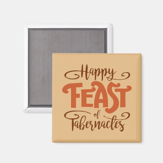 Happy Fest Tabernacles Magnet (Vorderseite/Rückseite)