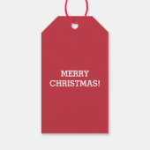 Happy Festive Polar Bär mit Weihnachtsmannmütze Gi Geschenkanhänger (Rückseite)