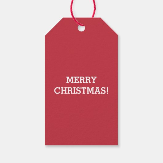 Happy Festive Polar Bär mit Weihnachtsmannmütze Gi Geschenkanhänger (Rückseite)