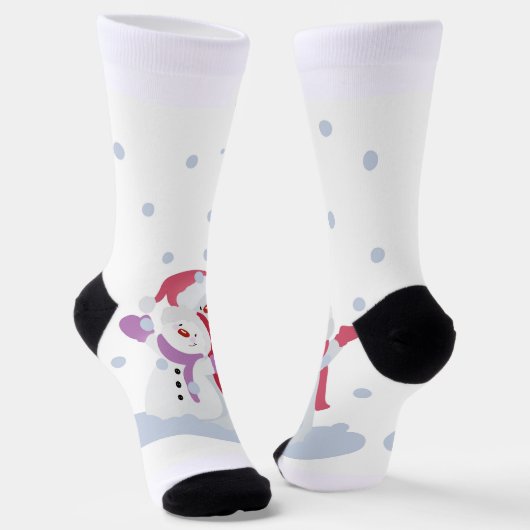 Happy Festive Snowman Socken (Gewinkelt)