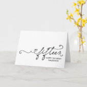 Happy Fifteenth Birthday Turning Fifteen 15th Karte (Gelbe Blume)