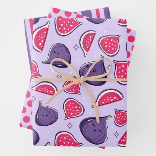 Happy Figs Wrapping Paper Set 3 Geschenkpapier Set (Beispiel)