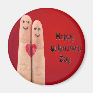 Happy Fingers Valentinstag Magnet