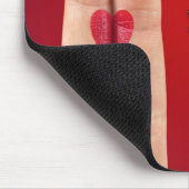 Happy Fingers Valentinstag Mousepad (Ecke)