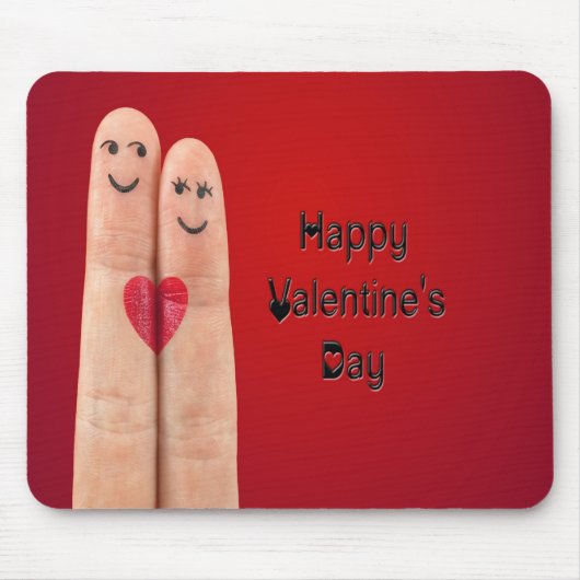 Happy Fingers Valentinstag Mousepad (Vorne)