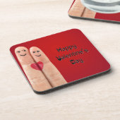 Happy Fingers Valentinstag Untersetzer (Linke Seite)