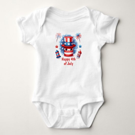Happy Firecracker 4. Juli Baby Strampler (Vorderseite)