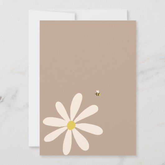 Happy First Bee Day Kids Erstgeburt Einladung (Rückseite)