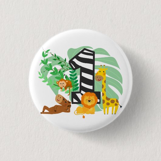 Happy First Birthday Baby! Button (Vorderseite)