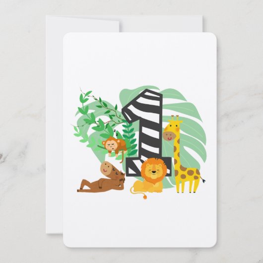 Happy First Birthday Baby! Einladung (Vorderseite)