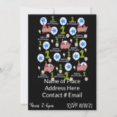 Happy First Birthday Einladung Erster Geburtstag # (Rückseite)