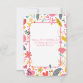 Happy First Birthday Our Little Duckling Einladung (Rückseite)