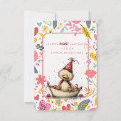 Happy First Birthday Our Little Duckling Einladung (Vorderseite)