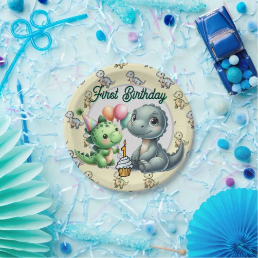 Happy First Birthday Pappteller (Party)