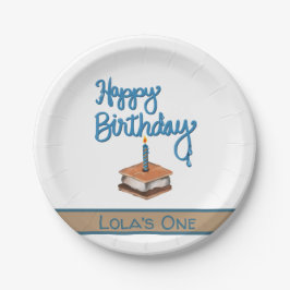 Happy First Birthday S’more Pappteller