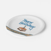 Happy First Birthday S’more Pappteller (Schrägansicht)