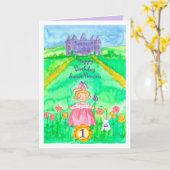 Happy First Birthday Sweet Princess Karte (Gelbe Blume)