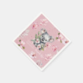 Happy First Birthday Watercolor Koala Serviette (Ecke)