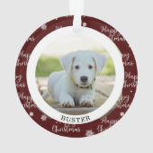 Happy First Christmas Custom Foto Ornament (Rückseite)