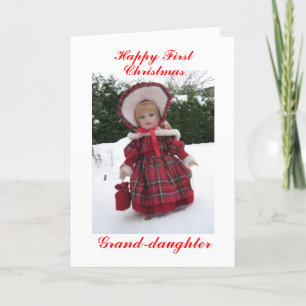 Happy First Christmas Grand Tochter Feiertagskarte