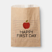 Happy First Day Back to School Apple Lehrer Favo Geschenktütchen (Vorderseite)
