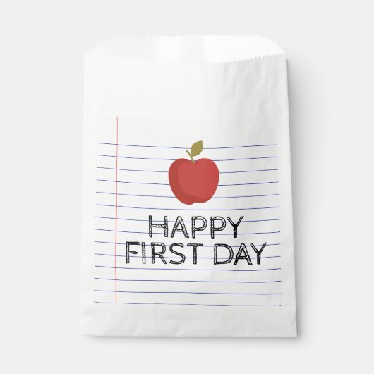 Happy First Day Back to School Apple Teacher Geschenktütchen (Vorderseite)